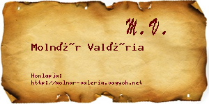 Molnár Valéria névjegykártya