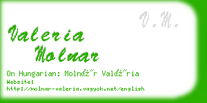 valeria molnar business card